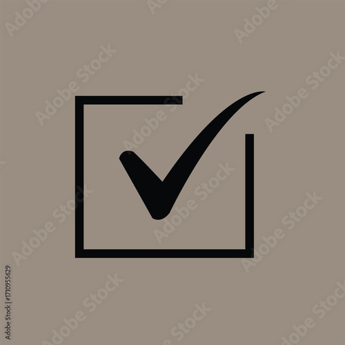 Simple and bold check mark icon for approval and completion tasks