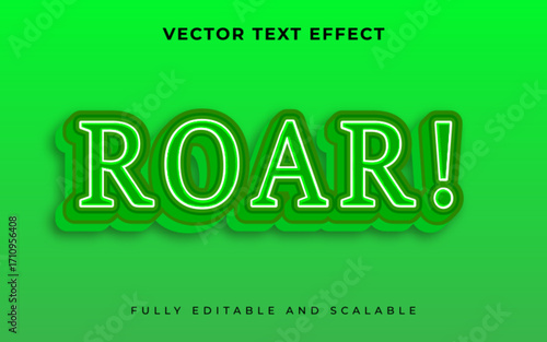 Roar 3D editable text effect style