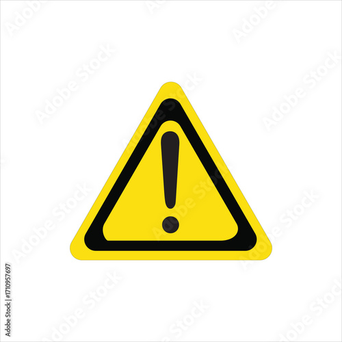 Red warning triangle alert symbol with exclamation mark for danger or caution
