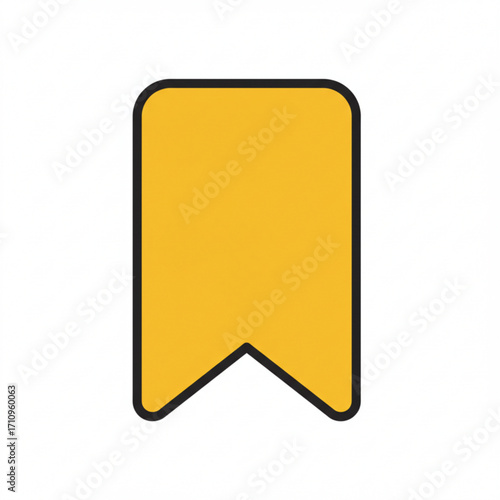 Illustration of yellow bookmark icon