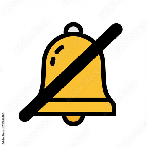 Illustration of mute bell icon