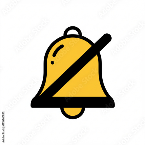 Illustration of muted bell icon