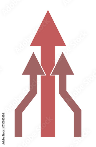 Three arrows to the top, PNG format