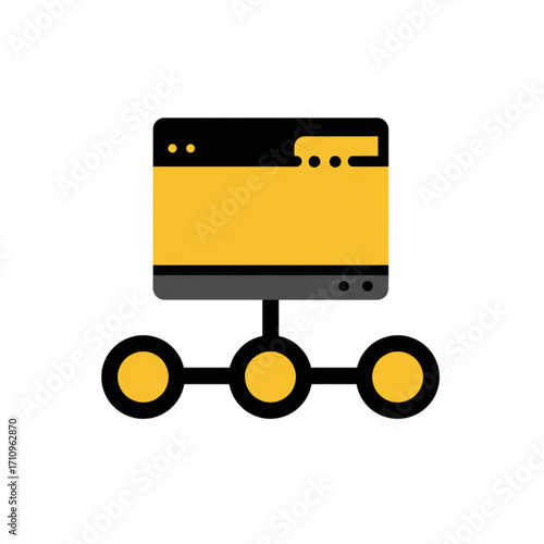 Illustration of network connection concept