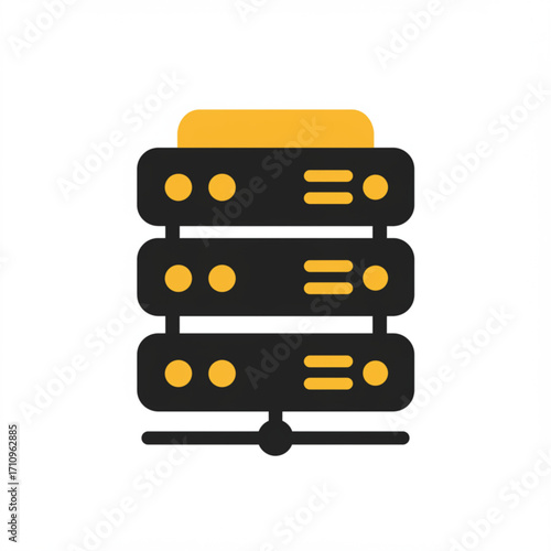 Illustration of server rack icon
