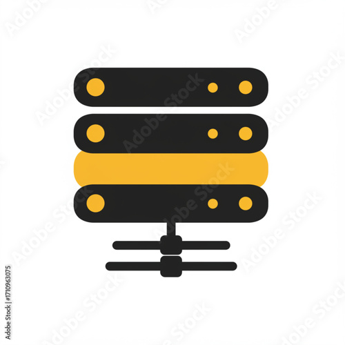 Illustration of server rack icon