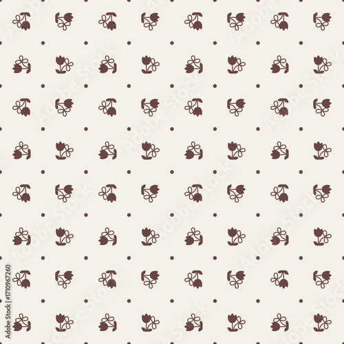 brown-flowers-on-creme-pattern.eps