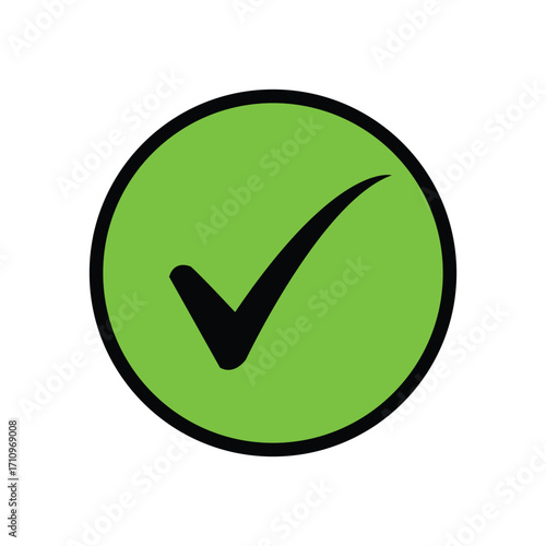Simple and versatile check mark graphic for approval and completion tasks