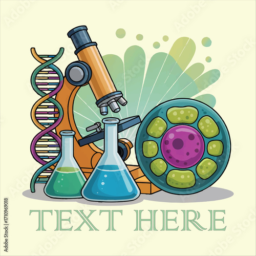 vector illustration of a chemical laboratory