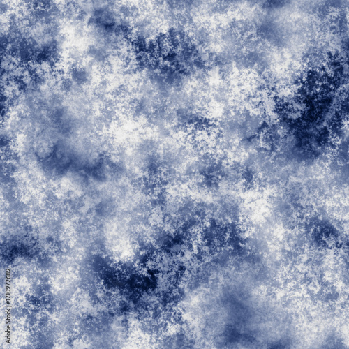 Indigo Acid-Washed Marbled Textured Pattern