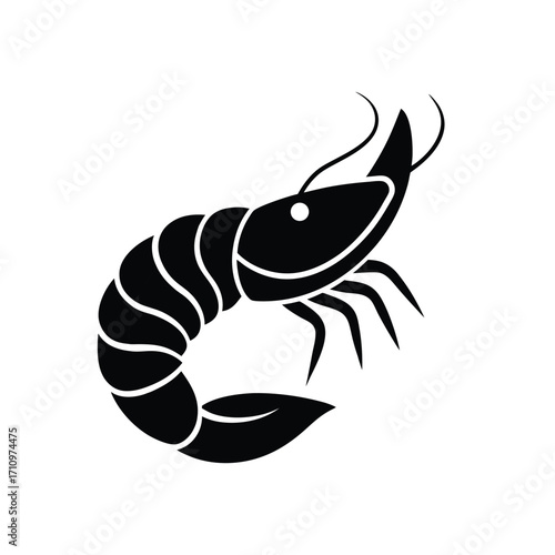 Crispy shrimp tempura silhouette icon