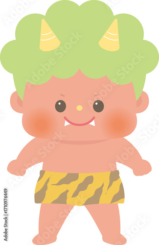 Wallpaper Mural 節分_笑って立つ かわいい赤鬼  イラスト Torontodigital.ca