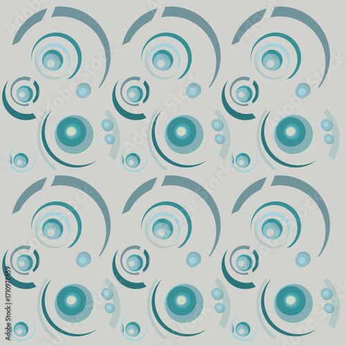 Flowing pattern of raindrops. Magical pattern of rings of raindrops on water. Abstract composition of geometric circles.	
