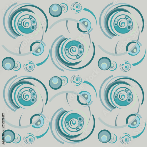 Flowing pattern of raindrops. Magical pattern of rings of raindrops on water. Abstract composition of geometric circles.	
