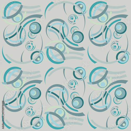 Flowing pattern of raindrops. Magical pattern of rings of raindrops on water. Abstract composition of geometric circles.	
