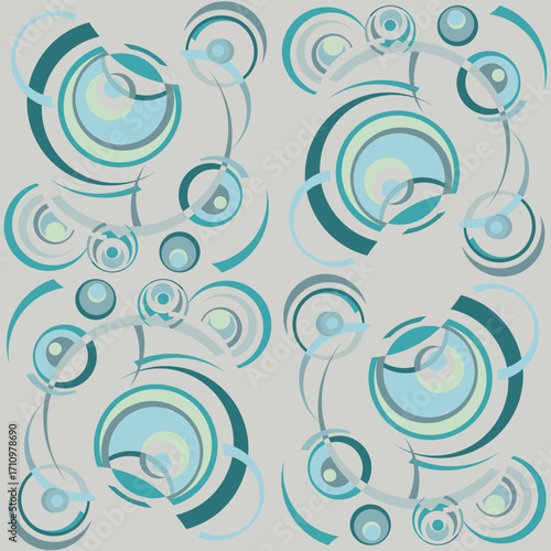 Flowing pattern of raindrops. Magical pattern of rings of raindrops on water. Abstract composition of geometric circles.	
