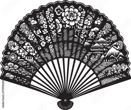 chines  folding fan