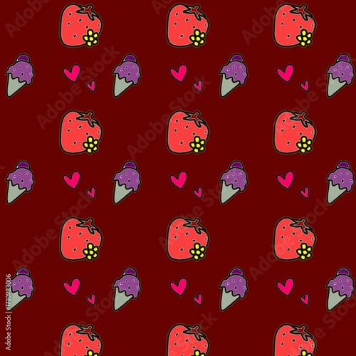 seamless pattern with hearts
