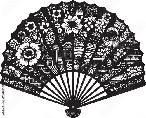 chines  folding fan