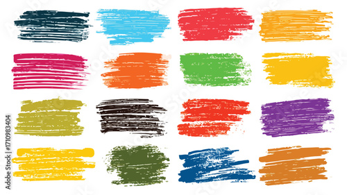 Professional Collection of Dry Paint Stains Brush Stroke Background
