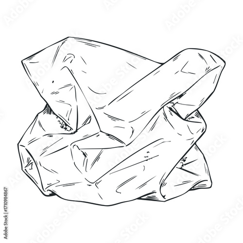 Recycling initiative urban environment crumpled paper sustainable practices waste management awareness. Vector illustration