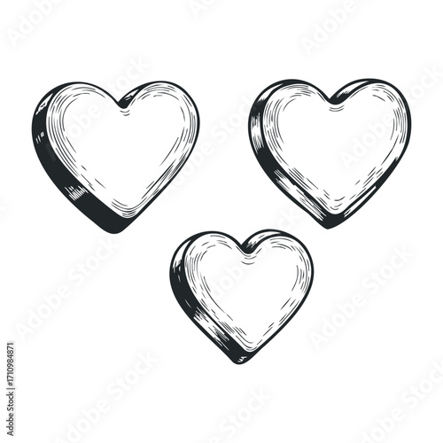 Expressing love through hand-drawn hearts art studio digital illustration creative space emotion and artistry. Vector illustration
