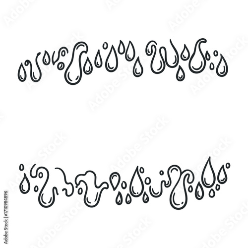 Raindrop patterns digital design studio art minimalist style graphic representation. Vector illustration