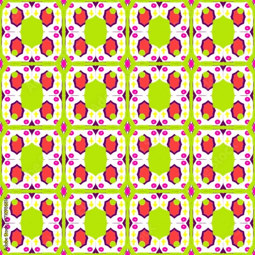 seamless floral pattern, Seamless pattern featuring repeating geometric designs