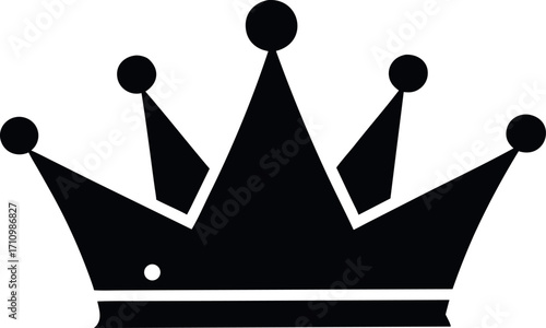 Vector art of black crown, a symbol of royalty, power, and authority, often associated with kings, queens, and empires
