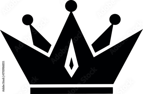 Vector art of black crown symbol of power, authority, and royalty a classic and timeless design for various creative projects