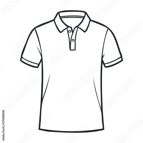 Design your own classic white polo shirt online store apparel minimalist style customization ideas. Vector illustration