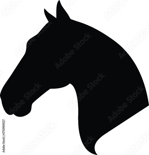 Elegant Horse Head Silhouette A Symbol of Grace and Strength in Equine Art