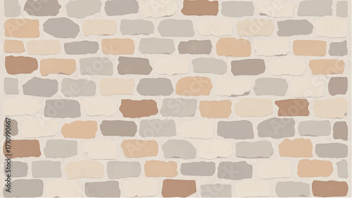 Stone wall background. Stone wall pattern for home exterior design texture backdrop. Vector illustration.	