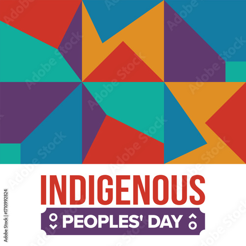 Indigenous Peoples' Day. Native American Day. American Indian culture. Heritage Month. Celebrate annual in United States. Tradition pattern. Poster, card, banner and background. Vector illustration
