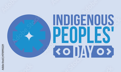 Indigenous Peoples' Day. Native American Day. American Indian culture. Heritage Month. Celebrate annual in United States. Tradition pattern. Poster, card, banner and background. Vector illustration