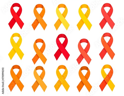 Variety of vibrant ribbons