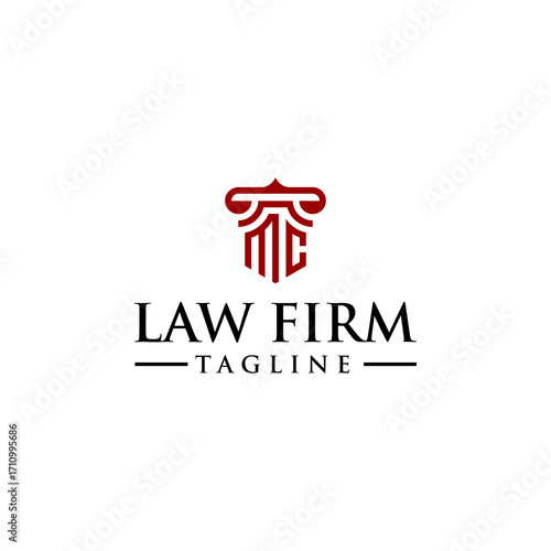 MC or MH law logo design inspiration