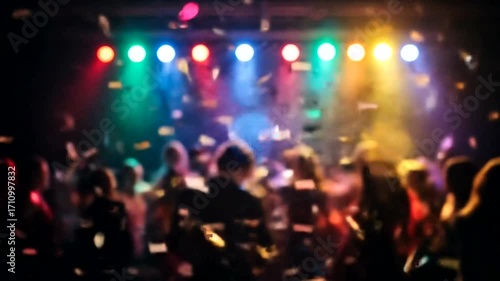 Wallpaper Mural Colorful confetti fills the air above a lively celebration, showcasing a vibrant atmosphere. Torontodigital.ca