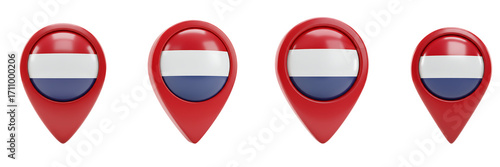 Free Download Netherlands Flag Map Pin Icon On Transparent Background - GFXLoad