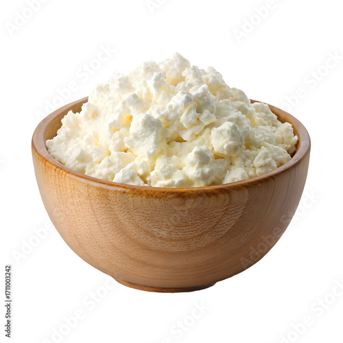 Wallpaper Mural Cottage cheese in a wooden bowl dairy food Torontodigital.ca