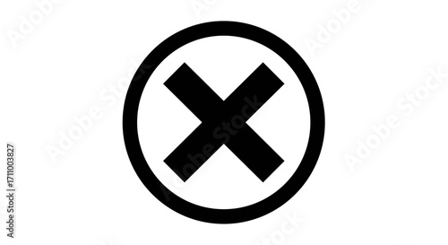 Black circular cross symbol isolated on white background  