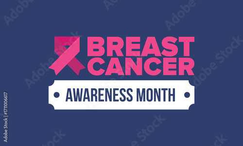 Breast Cancer Awareness Month. Pink october. Pink ribbon. Woman healthcare. Celebrate annual. Medic concept. Girl solidarity. Cancer prevention. Female disease. Poster, banner and background. Vector