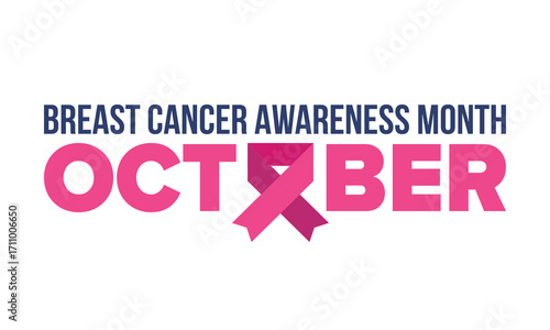 Breast Cancer Awareness Month. Pink october. Pink ribbon. Woman healthcare. Celebrate annual. Medic concept. Girl solidarity. Cancer prevention. Female disease. Poster, banner and background. Vector