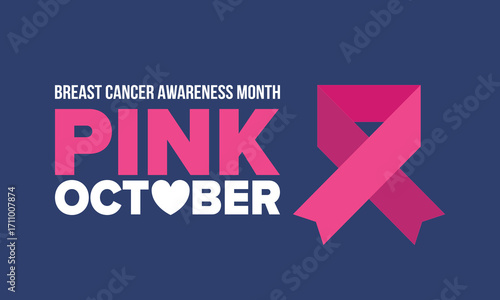 Breast Cancer Awareness Month. Pink october. Pink ribbon. Woman healthcare. Celebrate annual. Medic concept. Girl solidarity. Cancer prevention. Female disease. Poster, banner and background. Vector