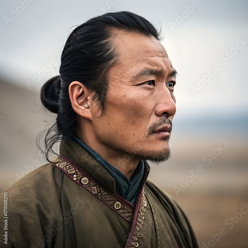 Mongolian man portrait