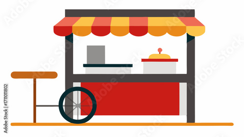 Food and Beverage Accessibility An accessible food stand with a lower counter for easier access and menu options visible in large print.