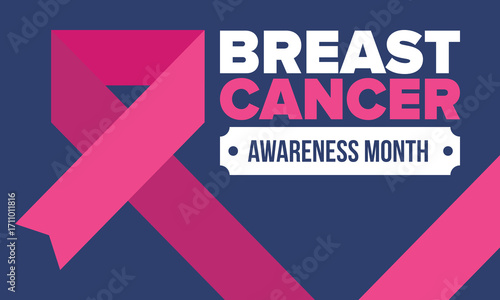 Breast Cancer Awareness Month. Pink october. Pink ribbon. Woman healthcare. Celebrate annual. Medic concept. Girl solidarity. Cancer prevention. Female disease. Poster, banner and background. Vector