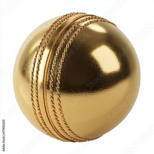 Wallpaper Mural Gold cricket ball isolated on white background. Torontodigital.ca