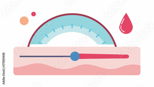 Collagen Boost An infographicstyle illustration showing a gauge or meter indicating increasing levels of collagen production as microneedling sessions progress.