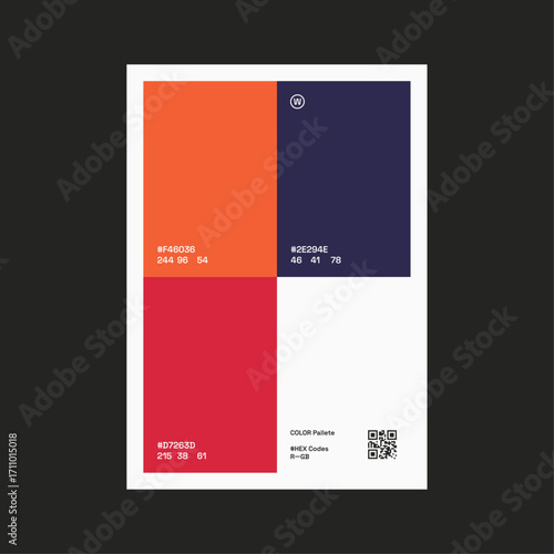 Crimson Plum Color Pallette Poster Design